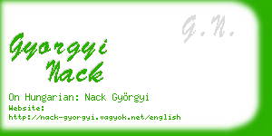 gyorgyi nack business card